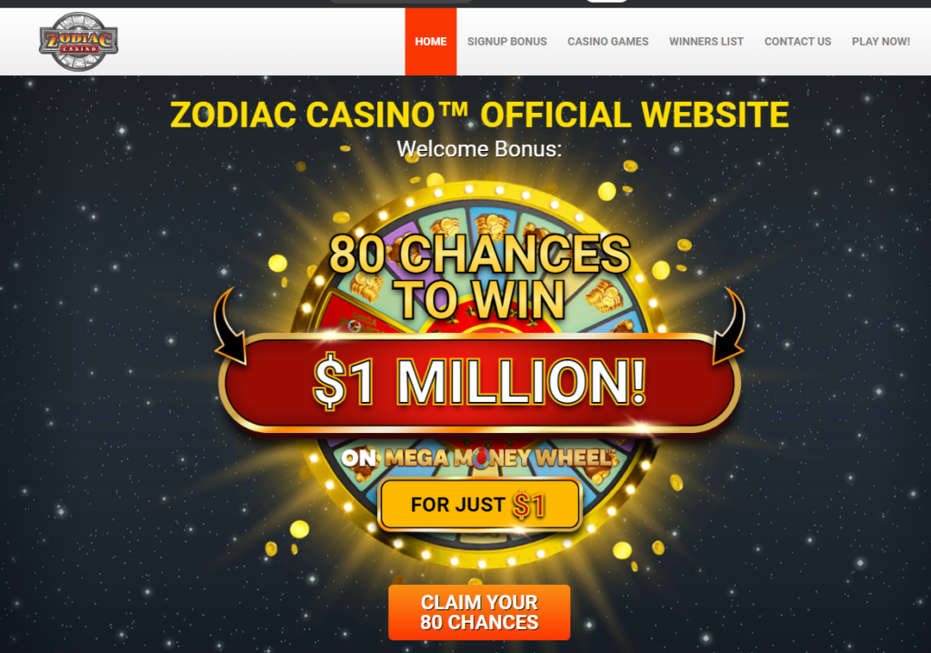 Zodiac Casino $1 Deposit Casino